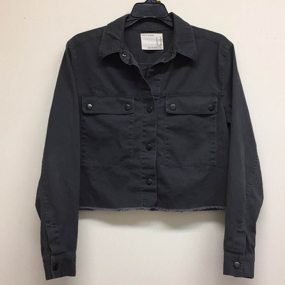 3/$35 LIFE IN PROGRESS cropped jacket